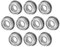 M METERXITY 10-Pack F686ZZ Flanged Ball Bearing, 6mm x 13mm x 5mm Double Metal Shielded Z1 Chrome (GCr15) Steel Flange Rip Bearings for Wheelbarrow/Printer/Fax Machines/Power Tools