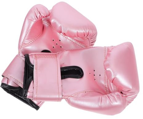 JOINPAYA Guantoni Boxe Per Pu Rosa Guantoni Leggeri e Traspiranti Con Imbottitura Per Kickboxing e Arti Marziali Confezione