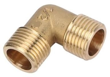 SHIOFRCN 1pc Messing Rohr Fitting Adapter 90 Grad 1/8 1/4 3/8 1/2 3/4 BSP Rohr Winkel Stecker Öl Und Gas Winkel Fitting Koppler Adapter(3/4 Inch)