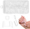 YUXIANLB 480 Pcs Extra Short Half Cover Nail Tips Tapered Square Soft Gel Clear Acrylic Nails for Extensions 12 Sizes with Storage Box DIY Manicures Salon Professionals Party Photo Shoots Natural Look