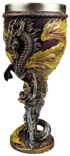 Vobumix Mittelalterlicher Kelch, Ornament, Drachen-weinbecher, Kelch Im Gotischen Stil Für Halloween-partydekorationen, Hochzeitsrequisiten