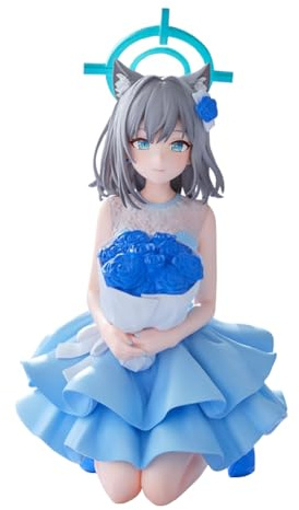 Xinnice Sunaokami Shiroko Figur Anime Sitzende Statue Sunaokami Shiroko Actionfigur Mädchen Figuren Modell PVC 13cm Desktop Dekoration Geschenk Ornament