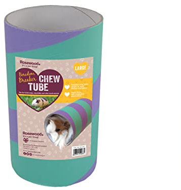 Rosewood Boredom Breaker Large Chew Tube for Small Animals - Made from Pet-Safe Vegetable Parchment, Shelter and Gnaw for Small Animals Including Guinea Pigs and Chinchillas