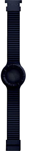 HIP HOP Cinturino Intercambiabile per Orologio Unisex per Cassa da 32 mm Colore Completamente Nero in Silicone Morbido Resistente all'Acqua HBU0012