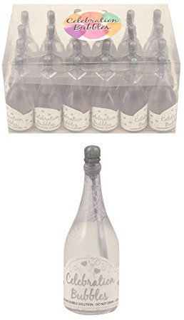HENBRANDT Champagne Bottle Bubbles Silver - Pack of 24