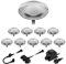 ledscom.de LED Boden-Aufbau-Leuchte Bunda, 2-flammig, für außen, befahrbar, warm-weiß, 10er Set