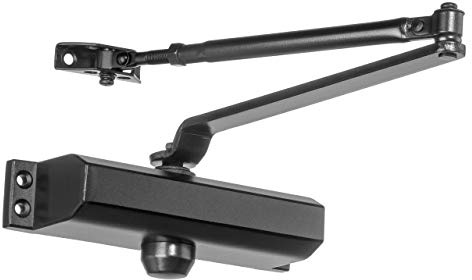 Dynasty Hardware Door Closer, Commercial Hydraulic Closer, Self-Closing, Spring Size 2, Surface Mount, Sprayed Duronotic Bronze, Series 2000