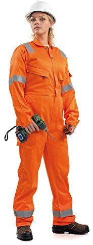 Roots Original RO13090F Flamebuster Nordic Damen Arbeitsoveralls, Größe 24/26, Orange
