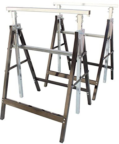 LEMODO Arbeitsbock 2er Set | Gerüstbock höhenverstellbar | Klappbock mit 200 kg Tragkraft | Unterstellbock in 80-130 cm höhenverstellbar | 7-fach verstellbar