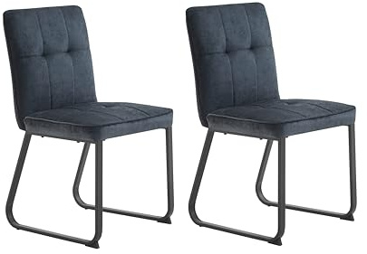 byLIVING Esszimmerstuhl 2er-Set TALEA, bis 120 kg, Webstoff in dunkelgrau