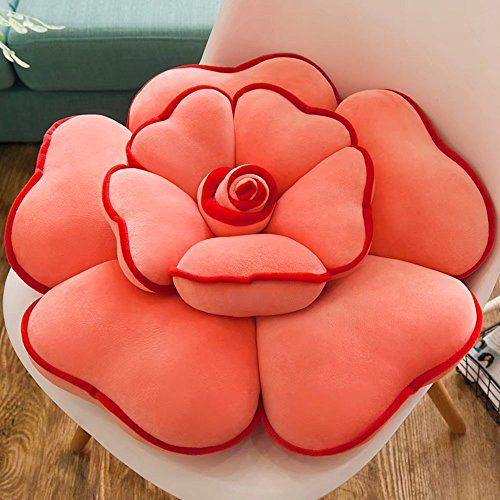 MAIKA HOME Kreatives Kissen/Rosenkissen (Farbe: Pink)