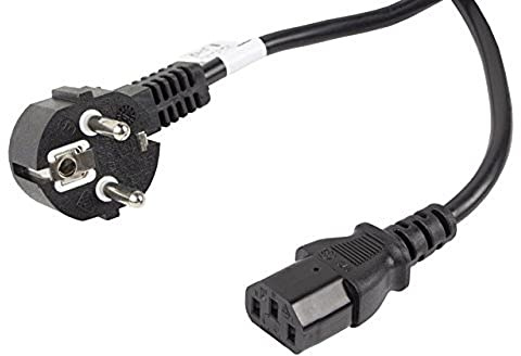 Lanberg CA-C13C-11CC-0100-BK CEE 7/7 Shuko-Stecker auf Iec 320 C13 Buchse Netzkabel VDE, 10m schwarz