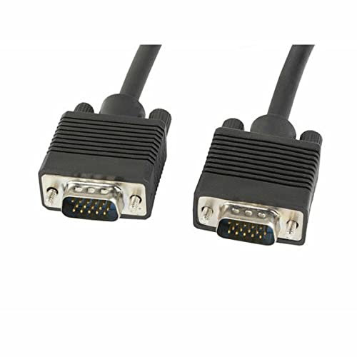 Lanberg CA-VGAC-10CC-0150-B Vga (15Pol) Stecker auf Vga (15Pol) Stecker Kabel mit Ferritenkern, 15m schwarz