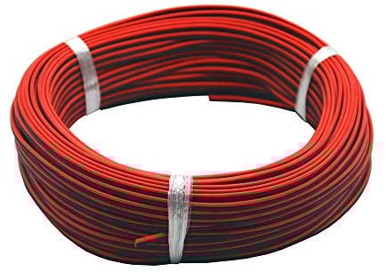 TUOFENG 18awg Electrical Wire,18 Gauge Silicone Wire 60 Meter [Black 30 m Red 30 m] Extension Cable Cord 2 Conductor Parallel Wire line Flexible Hook Up Oxygen Free Strands Tinned Copper Wire
