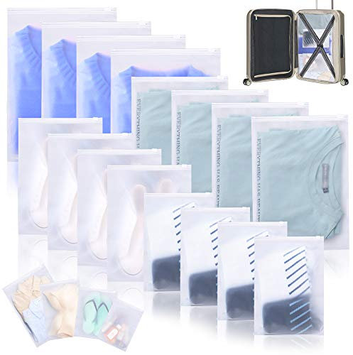 16 bolsas de almacenamiento de viaje para ropa, bolsas de embalaje que ahorran espacio, cubos de embalaje, organizadores de viaje con bolsa de lavandería, bolsas de compresión, sin aspiradora ni