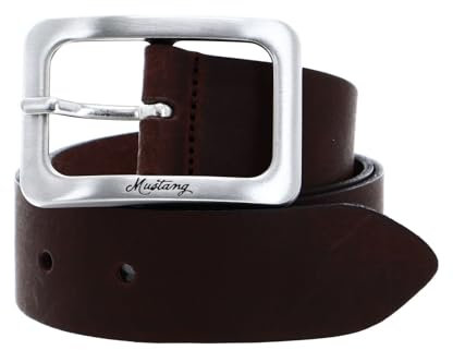 MUSTANG Gürtel Damen Leder Ledergürtel 30 mm Rindleder Damengürtel (Dunkelbraun, 90)