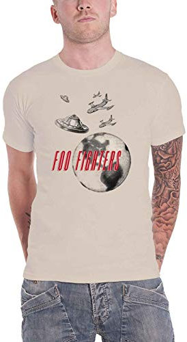 Foo Fighters T-Shirt FF Band Logo Monkey Wrench Neu Offiziell Herren Größe, Naturfarben, Large