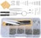 Kit Riparazione Occhiali, Strumento di Riparazione degli Occhiali Kit, viti 500pz Micro Dadi e pinzette e cacciavite per Occhiali Orologi Cellulare Occhiali da sole