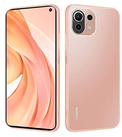 HSP Custodia trasparente compatibile con Xiaomi Mi 11 Lite | Premium silicone TPU Case | Adatto per ricarica induttiva | Resistente ai graffi Resistente agli urti | Microdot | Copertura protettiva