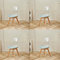 GrandCA HOME Pack 4 Sillas de Comedor con Respaldo Transparente y Patas de Madera, Sillas Tapizadas Sillas Nórdicas para Cocina Comedor (Verde/Terciopelo)