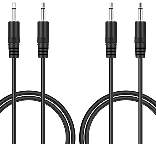 Bolvek 2 Pack 3ft 3.5mm 1/8 Male TS Mono Plug to 3.5mm Male Mono Jack Audio Cable