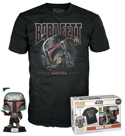 Funko Pop! & tee: Star Wars - Boba Fett - Extra Large - XL - Camiseta, Franela - Ropa con Figura de Vinilo Coleccionable - Idea de Regalo - Juguetes y Camiseta de Manga Corta para Adultos Hombres