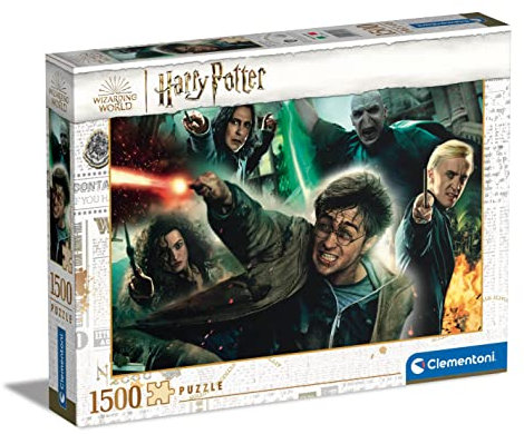 Clementoni 31690 Harry Potter – Puzzle 1500 Teile ab 9 Jahren, Erwachsenenpuzzle mit Wimmelbild, herausforderndes Geschicklichkeitsspiel für die ganze Familie