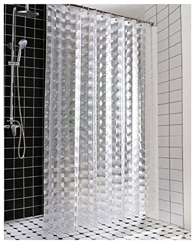 FANIVIN Rideau de Douche imperméable en Polyester Rideaux Baignoire avec Crochets Lavable en Machine Gitter Largeur 150cm Hauteur 180cm