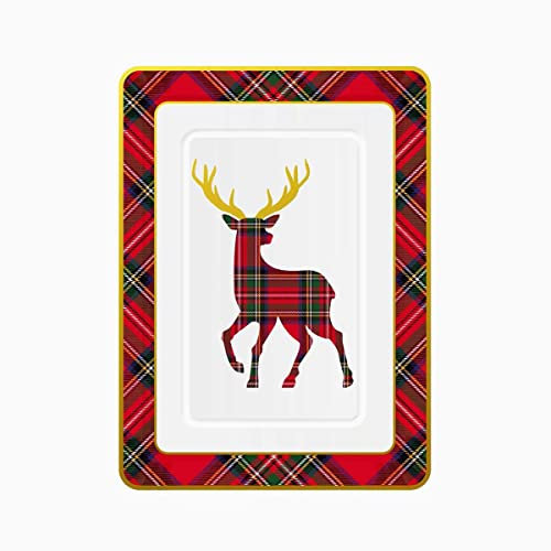 Horeca Collection Vassoio Rettangolare Cartone cm 25x34 - Stoviglie Natale - Confezione 1 pz - Natale