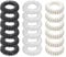 18pcs Spiral Hair Ties, Plastic Scrunchie Ties, Non-trace Coil Hair Ties, Phone Cord Hair Ties, Elastic Ponytail Holder, Hair Accessories for Girls (Black, White and Clear)