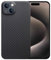 Sisyphy Aramid Hülle für iPhone 15 mit Karbon-Optik (Schwarz 1500D), Super Schlank Weich Aber Robust, Snap-on Rückseite Wireless-Ladefreundlich