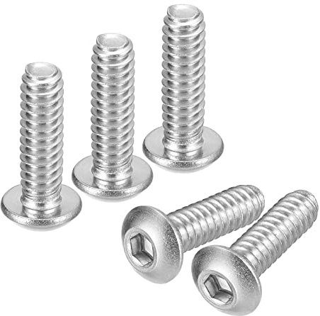 QUARKZMAN #10-24x5/8 Linsenkopfschrauben Innensechskant 50 Stück 304 Edelstahl Verschlüsse Sechskant Bolzen Schrauben Voll Gewinde Sechskant Antrieb Schrauben