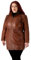URBAN 5884 Damen Lederjacke für Übergrößen KATE, Mantel für die kurvige Figur aus echtem Lammfell, strapazierfähige Lederjacke, geeignet für die Zwischensaison, Cognac, 48