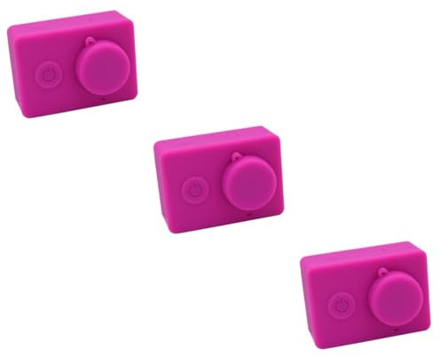 OSALADI 3pcs Silicone Protective Case for Yi Action Camera Silicone Case for Camera Silicone Cover for Yi Cover Case for Yi Lens Sports Camera A218