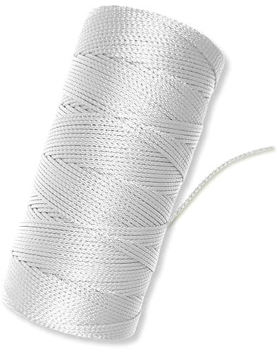 Bright White Twine String - #18 Strong Nylon String - 1000 Ft Length - White String for Gardening, Nylon Twine for Plants