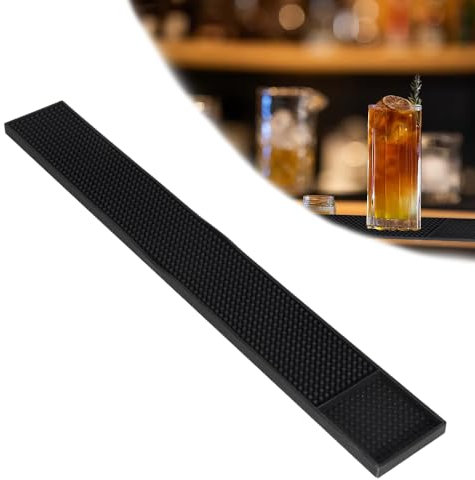 FAVENGO Bar Mat Tapete Barra Bar Tapete para Vasos Alfombrilla Barra Bar Tapete Escurridor Vasos Bar Runner Negro Alfombrilla de Barra de Bar Cerveza Alfombrilla de Goma para Barra para Beibida