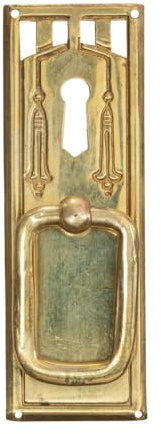 Antikas - Schubladengriff,Serie Rostock,6er Pack | Eisen in Messing gl. | H9,8xB3,5cm