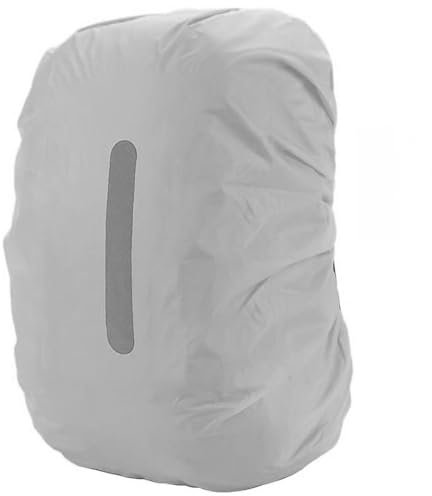 PINEPAN Regenhülle Schultasche Regenhülle für Rucksack wasserdichte Rucksackhülle Reflektierend Grau 20L