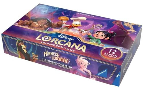 Lorcana Himmels-Leuchten - Display Box mit 24 Booster Packs - DEUTSCH - Himmelsleuchten Sammelkarten NEU & OVP und BB-Toy-Trades Toploader