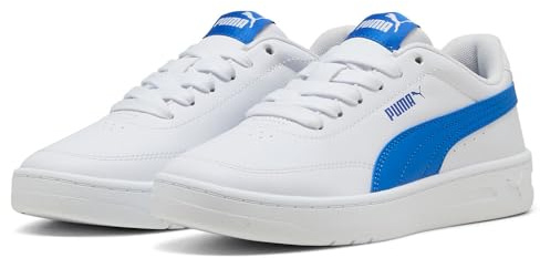 PUMA Court Classic Clean JR Sneaker, White-Mountain Blue, 37 EU, Puma White Mountain Blue, 37 EU
