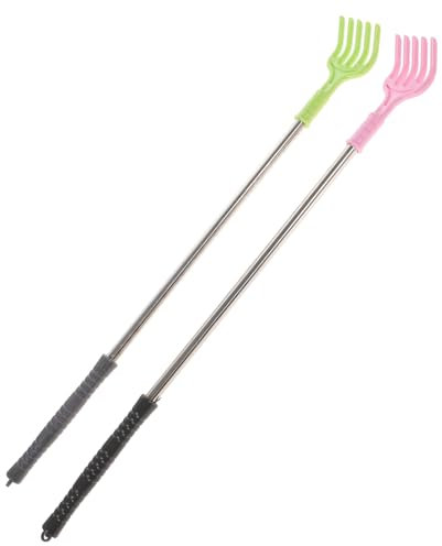 FRCOLOR 2pièces Gratte-dos Bâtonnet De Massage Pour Corps Grattoir Dorsal Portable Lot De Forme Ergonomique Avec Bords Lisses Pour Éviter Les Irritations