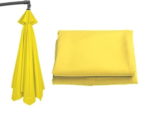 Wasserdichtes UV30+ Stoffdach für 6/8-Arme, Standard- und Ampelschirme, Gelb, 8 ribs-2.7m(8.8ft)