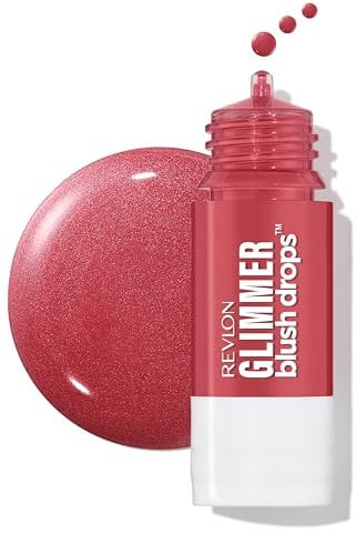 REVLON Glimmer Blush Drops Flüssiger Wangen-Rouge, mit einem Tropfen, hohe Pigmentierung, 103 Field of Roses