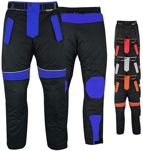 German Wear Motorradhose Herren mit 2CE Protektoren aus 600D Cordura Textil Hose Winddicht wasserabweisend mit herausnehmbarem waschbarem Thermofutter elastischem Bund und Verbindungsreißverschluss