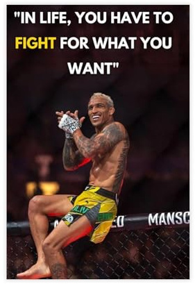 efhavce Charles Oliveira UFC Poster auf Leinwand, Schlafzimmer, Dekoration, Landschaft, Büro, Raumdekoration, Geschenk, 30 x 45 cm