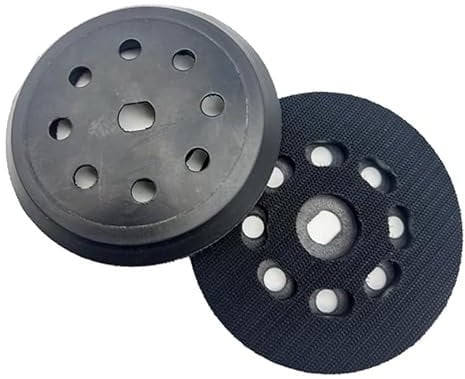 COZERI Plateau de ponçage de 125 mm avec 8 trous de rechange pour Black & Decker BD190 KA190E SPEC375, plaque de support Velcro, compatible avec ponceuse excentrique, haute durabilité