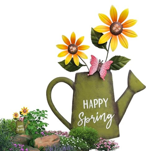 Rasenkessel-Ornament-Dekoration, Wasserkocher-Stecktopf-Blumentopf-Stäbe, Wasserkocher-Topf-Gartenstecker, Lustig Für Rasen, Weg, Terrasse