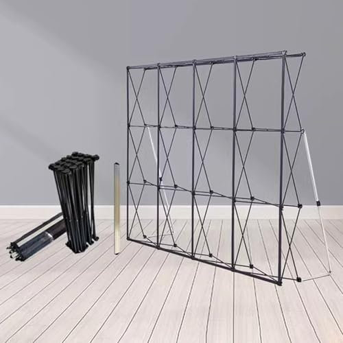 Pop-up-Displayständer 2 X 3 M Zusammenklappbarer Pop-up-Messeständer aus Verdunkelndem Stoff, Gerader Spannrahmen für Ausstellungswände, Messeständer aus Eisen für Märkte / Geschäfte(2.3x3.8m (7.5x12.