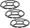 Zerodeko Stove Wok Ring Kit 3pcs Gas Stove Protector Enamel Pot Holder Heat Evenly Compact