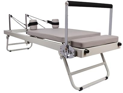 Home Pilates Reformer, Pilates Reformer Machine, Einstellbarer Reformer Pilate Core Training Bett, Klappstill -Trainingsmaschine, bis zu 300 Pfund Gewichtskapazität für das -Fitnessstudio